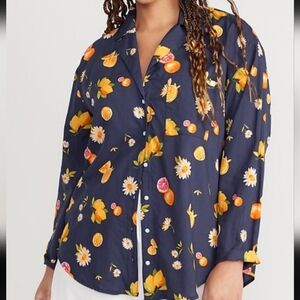 Old Navy Only Women's Citrus Print Pajama Top Size XL